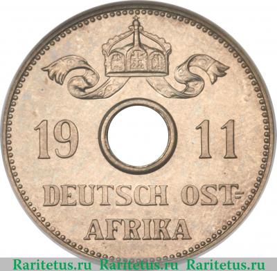 10 геллеров (heller) 1911 года   Германская Восточная Африка