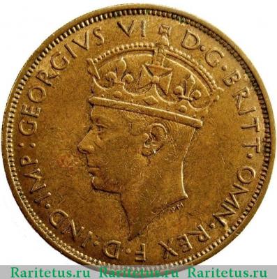 2 шиллинга (shillings) 1947 года KN  Британская Западная Африка