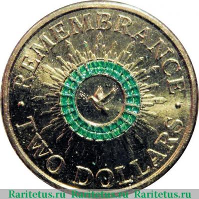Реверс монеты 2 доллара (dollars) 2014 года   Австралия