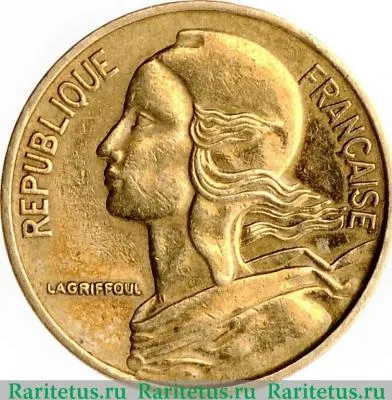 5 сантимов (centimes) 1966 года   Франция
