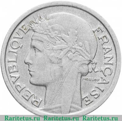 1 франк (franc) 1949 года B  Франция