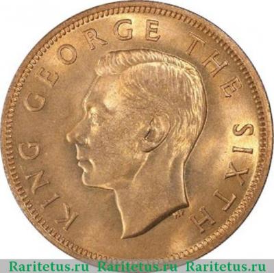 1 пенни (penny) 1952 года   Новая Зеландия