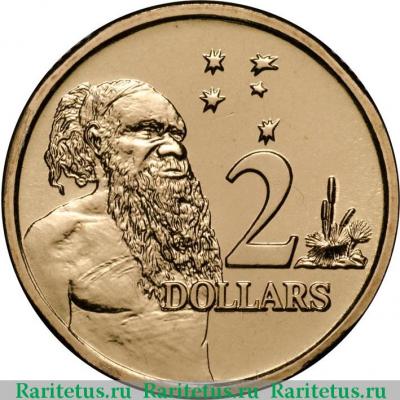 Реверс монеты 2 доллара (dollars) 2003 года   Австралия