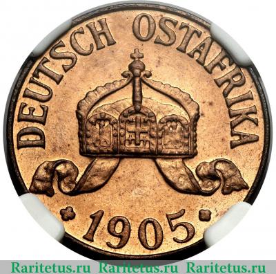 1 геллер (heller) 1905 года J  Германская Восточная Африка