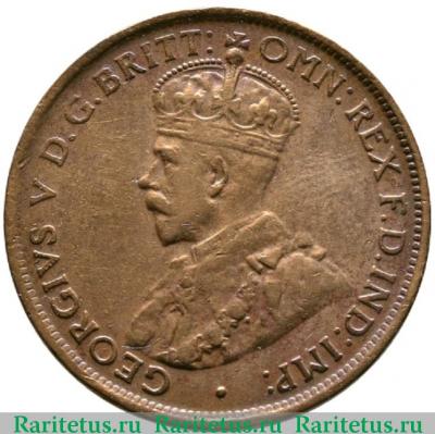 1/2 пенни (penny) 1927 года   Австралия