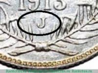 Деталь монеты 1/4 рупии (rupee) 1913 года J  Германская Восточная Африка