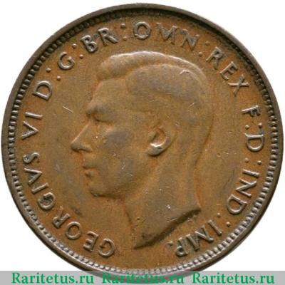 1/2 пенни (penny) 1947 года   Австралия