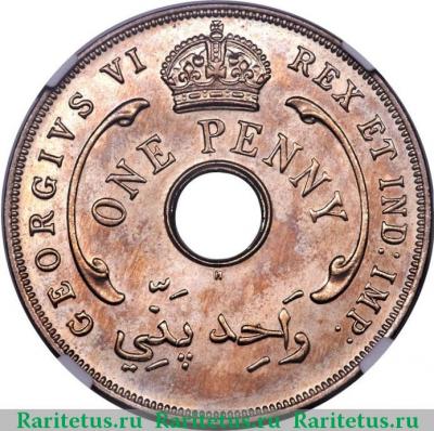 1 пенни (penny) 1945 года H  Британская Западная Африка