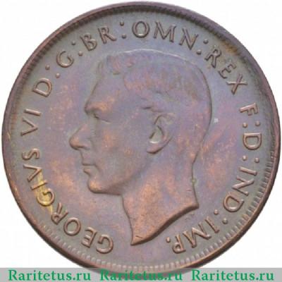 1 пенни (penny) 1945 года   Австралия