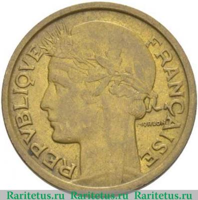1 франк (franc) 1938 года   Франция