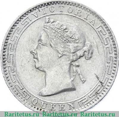 25 центов (cents) 1895 года   Цейлон