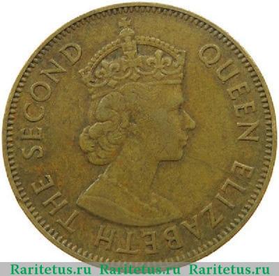 1 пенни (penny) 1955 года   Ямайка