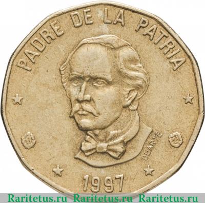 1 песо (peso) 1997 года   Доминикана