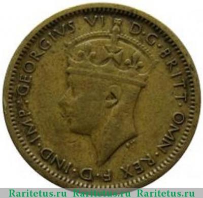 6 пенсов (pence) 1943 года   Британская Западная Африка