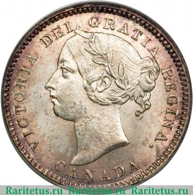 10 центов (cents) 1887 года   Канада