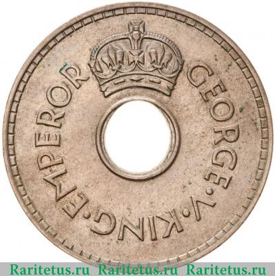 1 пенни (penny) 1935 года   Фиджи