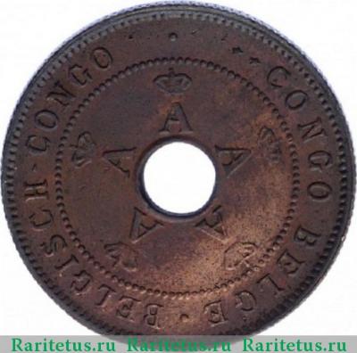 2 сантима (centimes) 1910 года   Бельгийское Конго