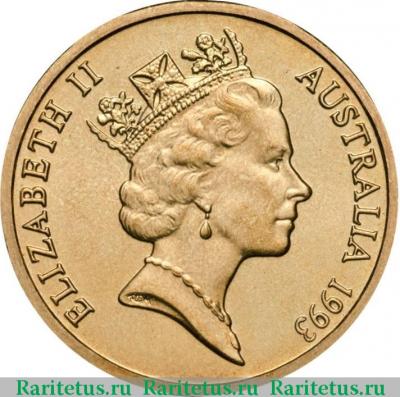1 доллар (dollar) 1993 года  защита природы Австралия