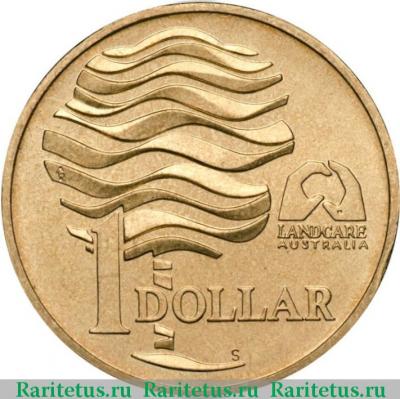 Реверс монеты 1 доллар (dollar) 1993 года  защита природы Австралия