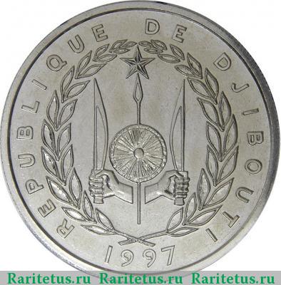 100 франков (francs) 1997 года   Джибути