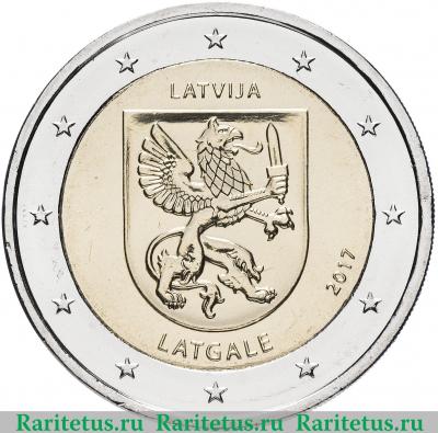 2 евро (euro) 2017 года  Латгалия Латвия