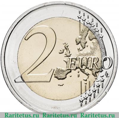 Реверс монеты 2 евро (euro) 2017 года  Латгалия Латвия