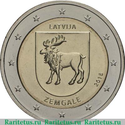 2 евро (euro) 2018 года  Земгале Латвия