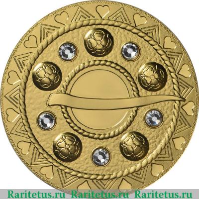 Реверс монеты 75 евро (euro) 2018 года  фибула Латвия proof