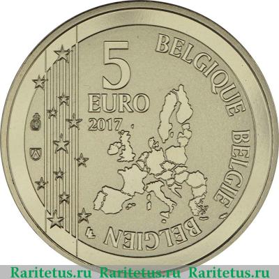 5 евро (euro) 2017 года  Гастон Бельгия