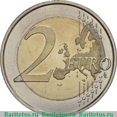 Реверс монеты 2 евро (euro) 2018 года  Филипп VI Испания