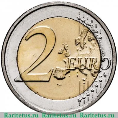 Реверс монеты 2 евро (euro) 2018 года  конституция Люксембург