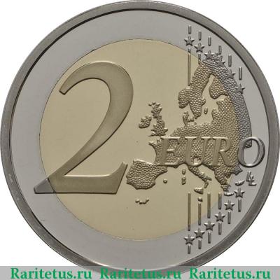 Реверс монеты 2 евро (euro) 2018 года  Бозио Монако proof