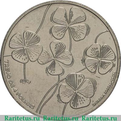 Реверс монеты 5 евро (euro) 2018 года  клевер Португалия