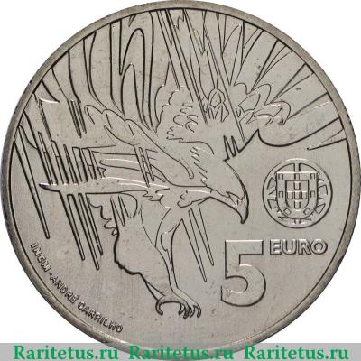 Реверс монеты 5 евро (euro) 2018 года  орёл Португалия