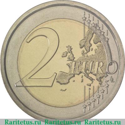 Реверс монеты 2 евро (euro) 2016 года  Шекспир Сан-Марино