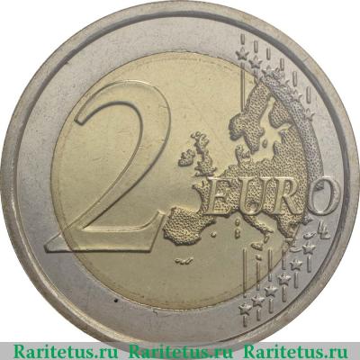 Реверс монеты 2 евро (euro) 2017 года  Джотто Сан-Марино