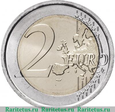 Реверс монеты 2 евро (euro) 2016 года   Сан-Марино