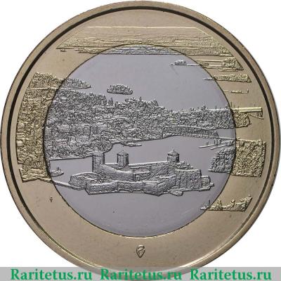 Реверс монеты 5 евро (euro) 2018 года  Олавинлинна Финляндия