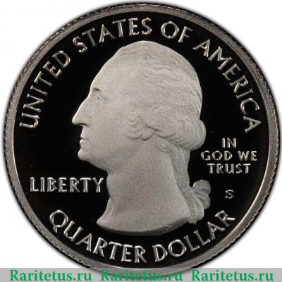 25 центов (квотер, 1/4 доллара, quarter dollar) 2018 года S острова Апостол США proof