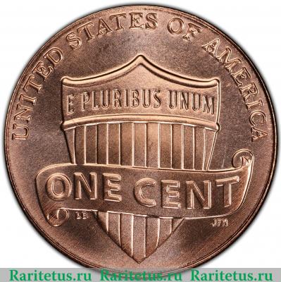Реверс монеты 1 цент (cent) 2018 года D  США