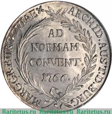 Реверс монеты 1 талер (конвенционный талер, konventionsthaler) 1766 года   Бургау