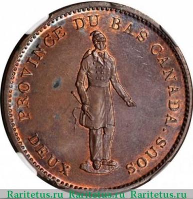 1 пенни (penny) 1837 года   Нижняя Канада