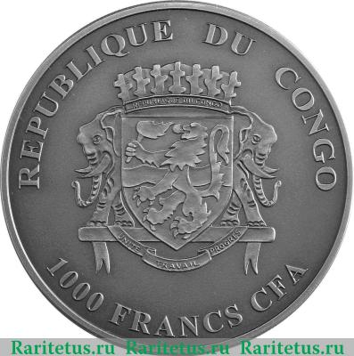 1000 франков (francs) 2018 года   Республика Конго