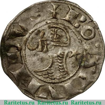 денье (denier) 1163 года   Антиохийское княжество