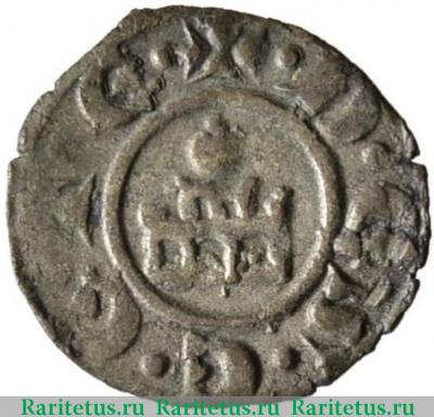 Реверс монеты денье (denier) 1204 года  
