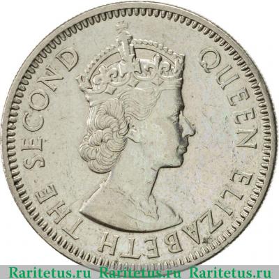 25 центов (cents) 1965 года   Восточные Карибы