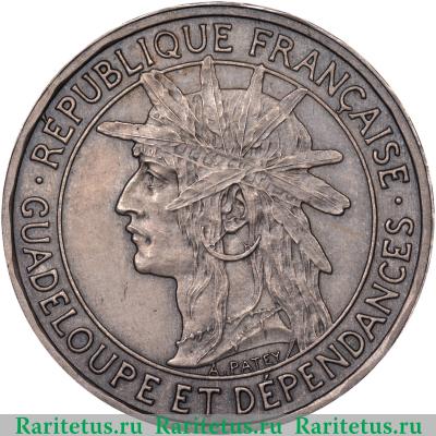 1 франк (franc) 1903 года   Гваделупа