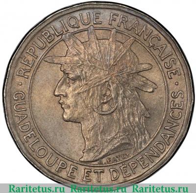 50 сантимов (centimes) 1921 года   Гваделупа