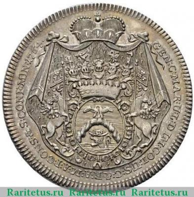 Реверс монеты 1/2 талера (taler) 1764 года   Баттьяни