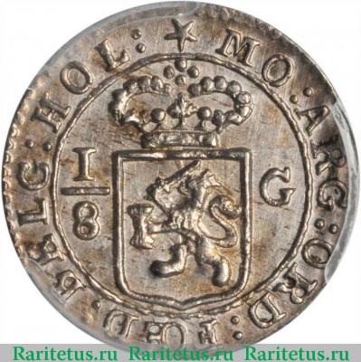 Реверс монеты 1/8 гульдена (gulden) 1802 года   Голландская Ост-Индия